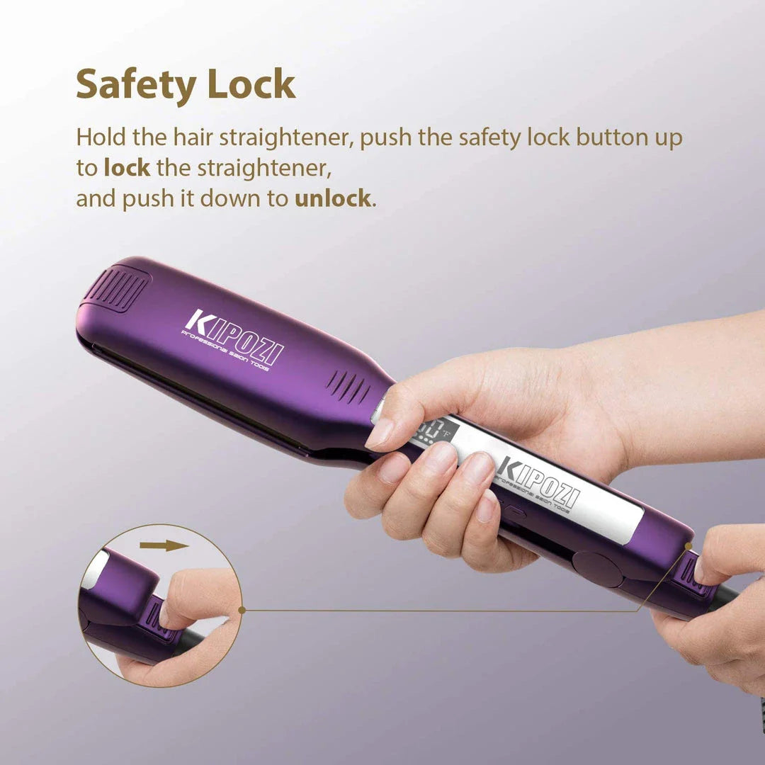 Professional Titanium Hair Straightener with advanced features for smooth, shiny hair