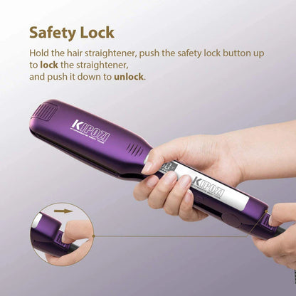 Professional Titanium Hair Straightener with advanced features for smooth, shiny hair
