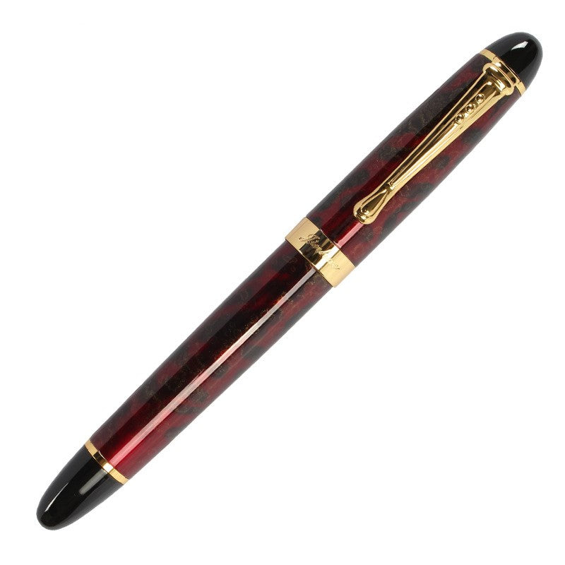 Homeenjoy_UK Executive Flexible Nib Fountain Pen-Luxury Full Metal Fountain Pen - Elegant Jinhao X450 Calligraphy Writing Pen with Golden Clip & Smooth Nib (Office Supplies)