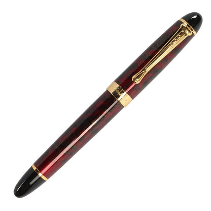 Homeenjoy_UK Executive Flexible Nib Fountain Pen-Luxury Full Metal Fountain Pen - Elegant Jinhao X450 Calligraphy Writing Pen with Golden Clip & Smooth Nib (Office Supplies)