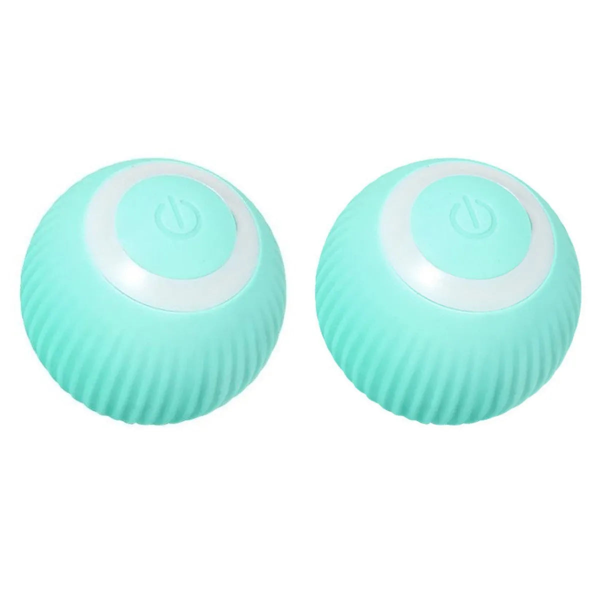 Green automatic rotating ball cat toy with 43mm diameter for interactive pet play