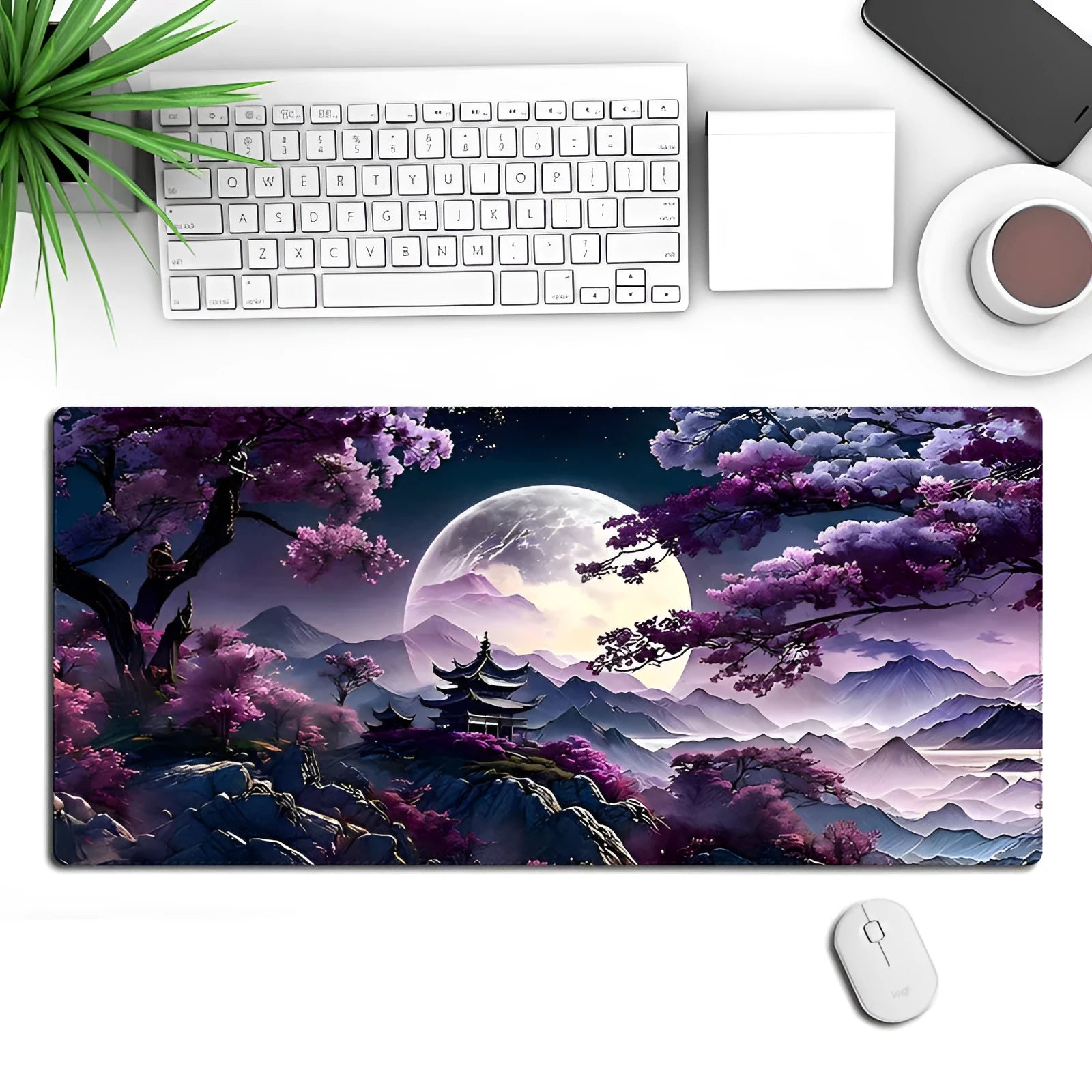 400x900mm gaming mouse pad with precision lock edge and anti-slip rubber base