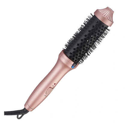 Electric hair comb with 31mm heat conductor for straightening and curling dry hair