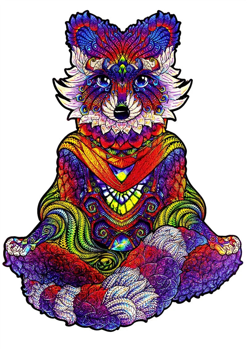 Colourful animal-shaped wooden jigsaw puzzles for children