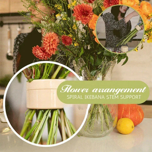 Spiral Flower Holders in various colors and sizes, providing a secure and versatile solution for creating stunning floral arrangements.