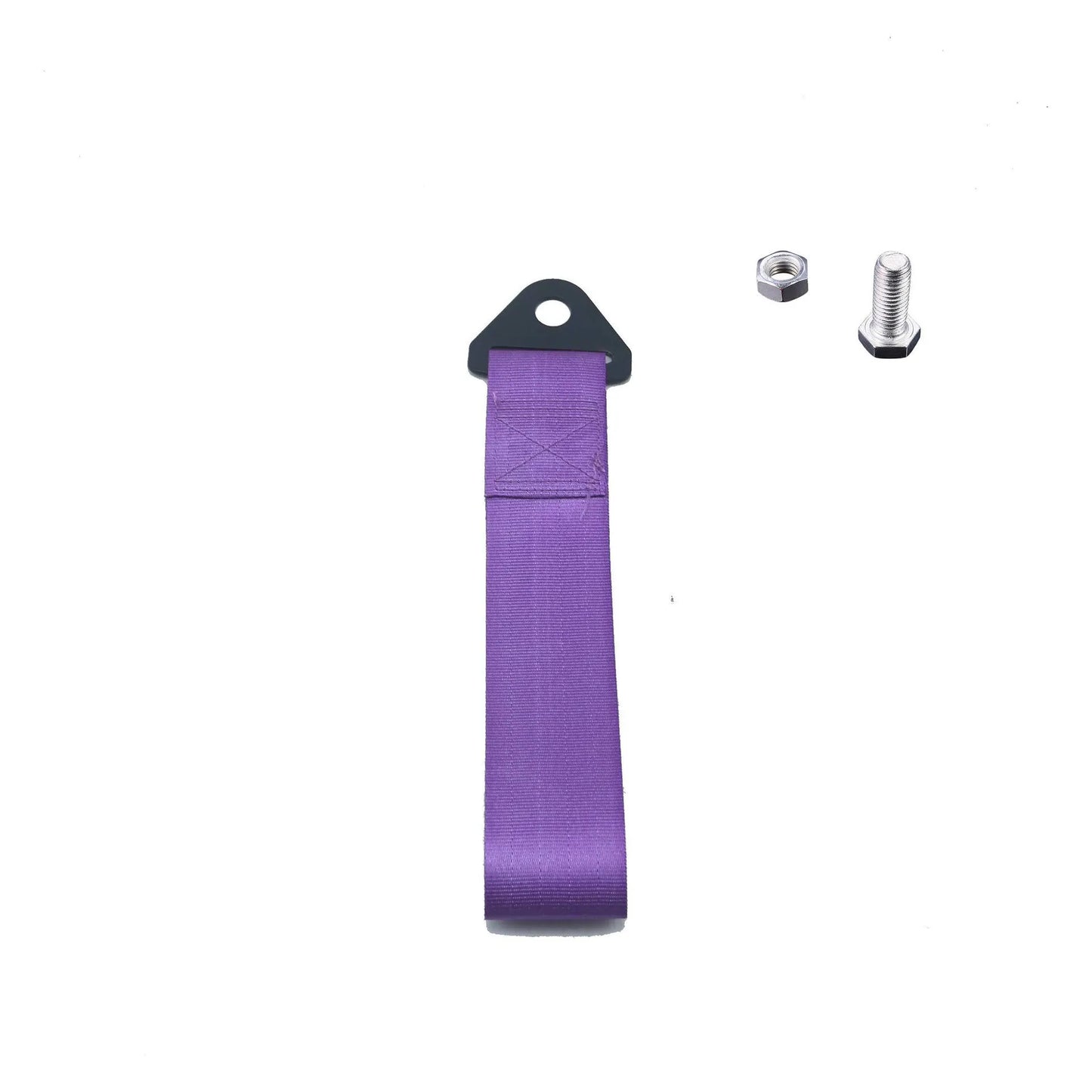Automotive trailer rope with front bumper ribbon in red, blue, purple, gold, and black colour options