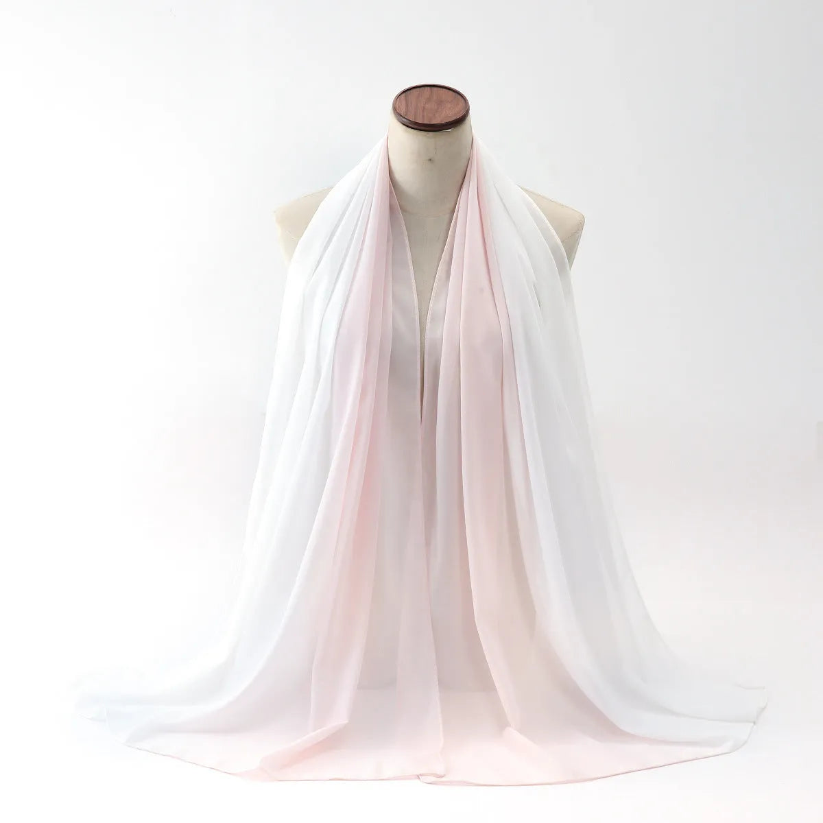 Long chiffon scarf for women in various colours, showing lightweight fabric and 175cm length