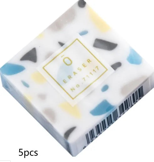 Small white PVC art eraser with dimensions 36x36x12mm for student drawing use