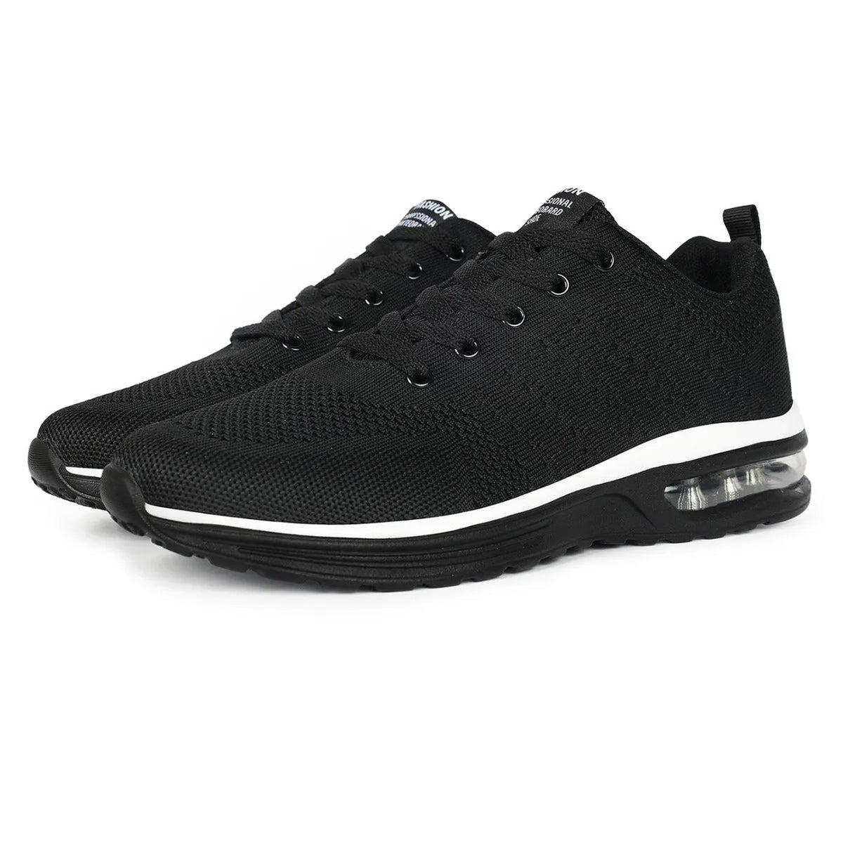Casual Flyknit running shoes in multiple colours with mesh uppers and a round toe design.