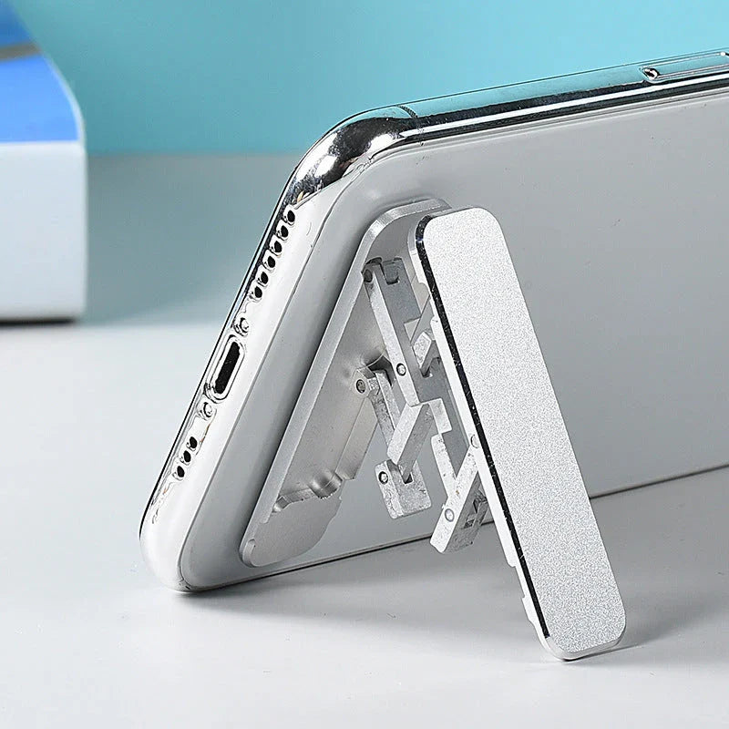 Adjustable Foldable Phone Stand made of durable aluminum alloy with a non-slip design and versatile viewing angle options