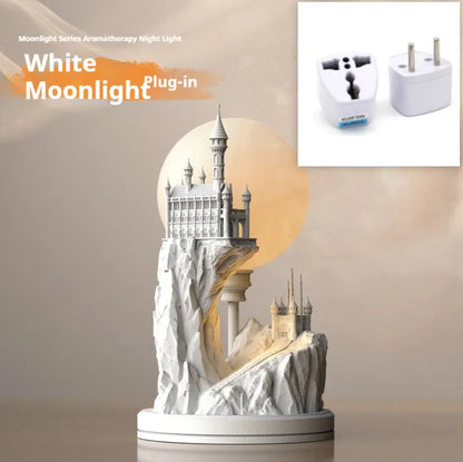 White composite gypsum table lamp with wire control switch for bedroom use