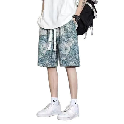 Men's fifth pants length summer shorts in polyester fabric on size chart