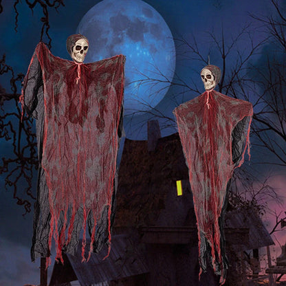 Halloween hanging ghost pendant with dyed blood effect for spooky decor
