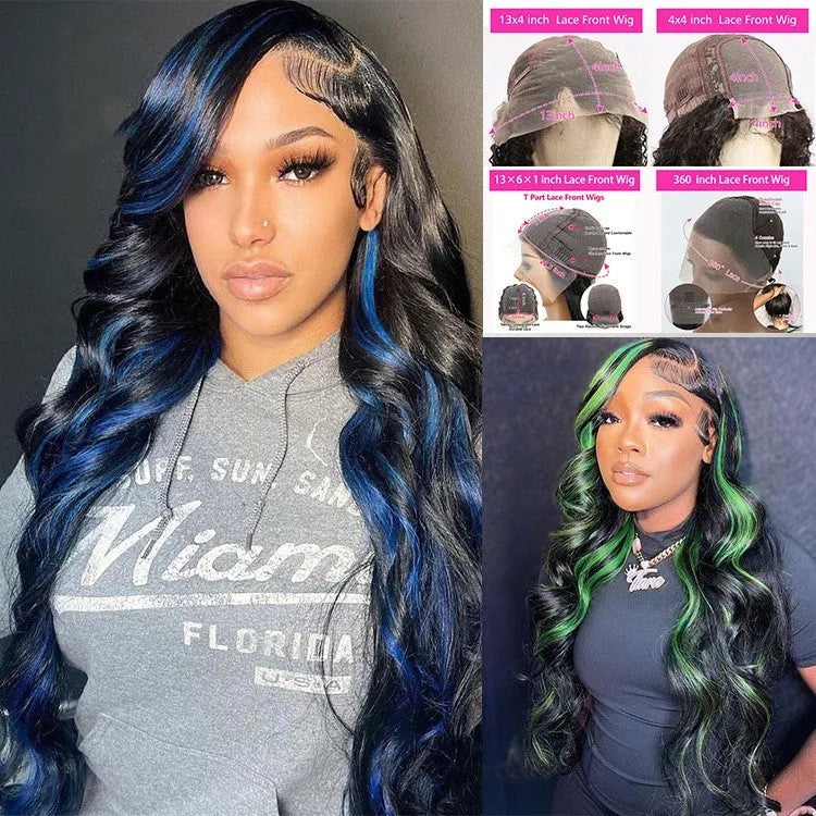 Real human hair lace front wig for women with 4x4 HD lace front, star fashion style, double-layer construction, can be hot dyed, available in 12inch to 30inch lengths in various shades of natural black