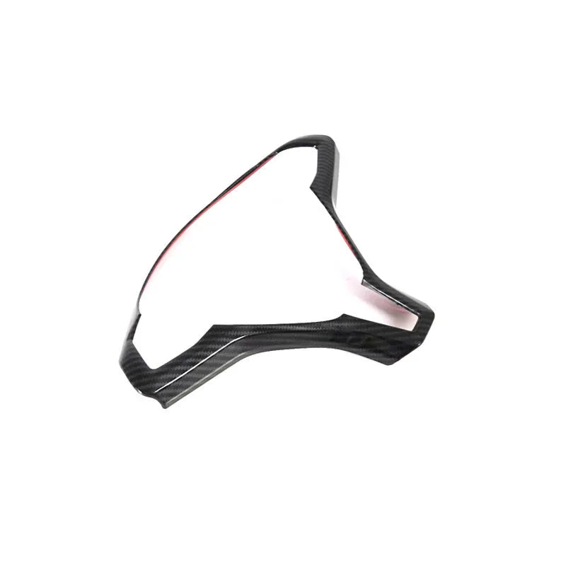 Black carbon fibre pattern steering wheel decorative trim for Tesla Model S