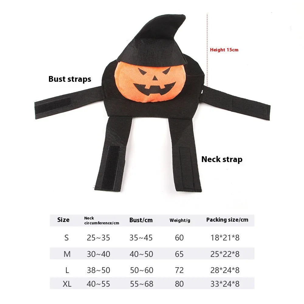 Halloween dog costume in ghost or pumpkin ghost design with PP cotton material