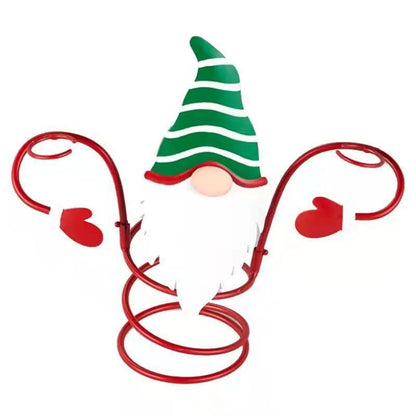 Christmas wine glass holder with removable arms and festive face design