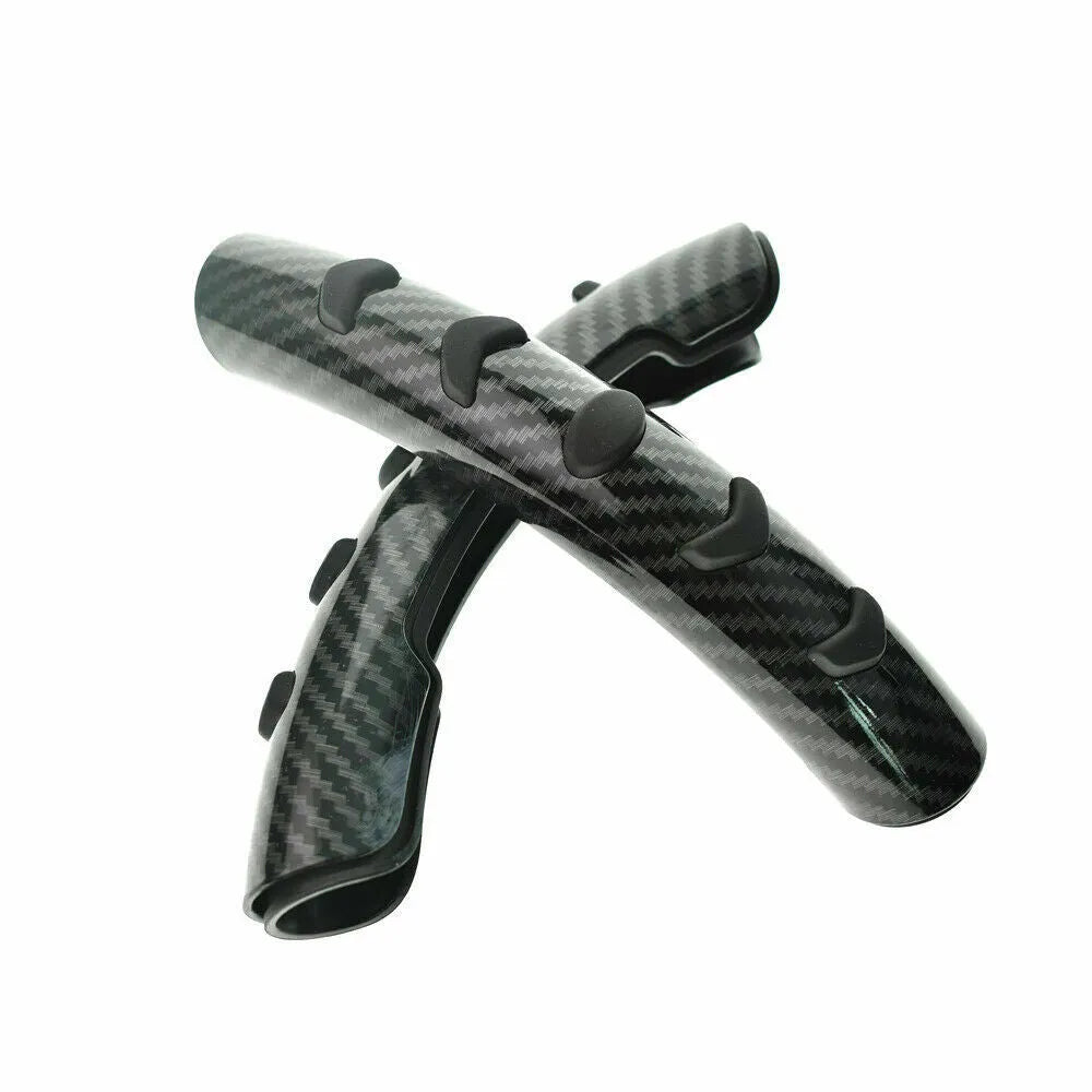 Carbon fibre black steering wheel anti-skid sleeve for 38cm diameter, made from durable fibre material