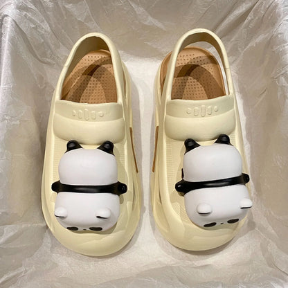 Cute panda-themed summer sandals with lamps, available in multiple colors and sizes for a comfortable, stylish, and fun summer look