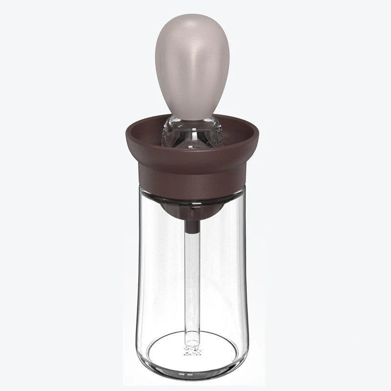 Creative silicone brush head oil bottle in various colors for precise kitchen oil application