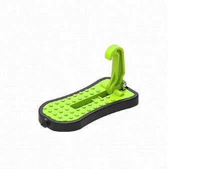 Aluminium alloy car foot assist pedal in silver, black, red, and green