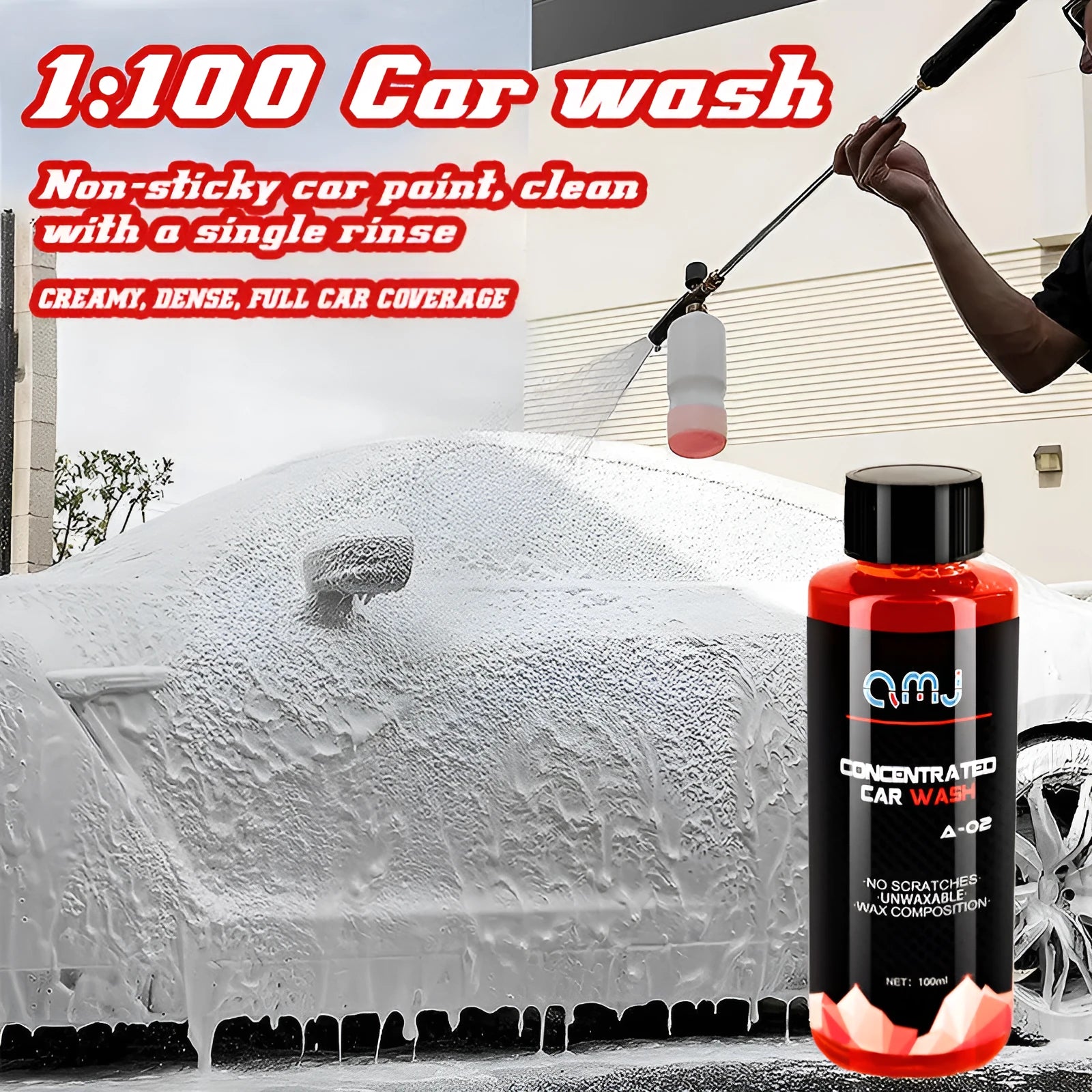 100ml super concentrated car decontamination and polishing high foam cleaner spray bottle