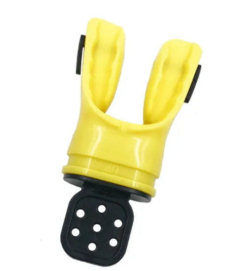 Plastic free edible silicone diving mouthpiece in 110mm length showing colour options