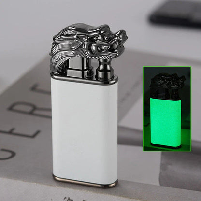 Sleek flame lighter with captivating marine-inspired designs, featuring a powerful dual-flame system for versatile outdoor use