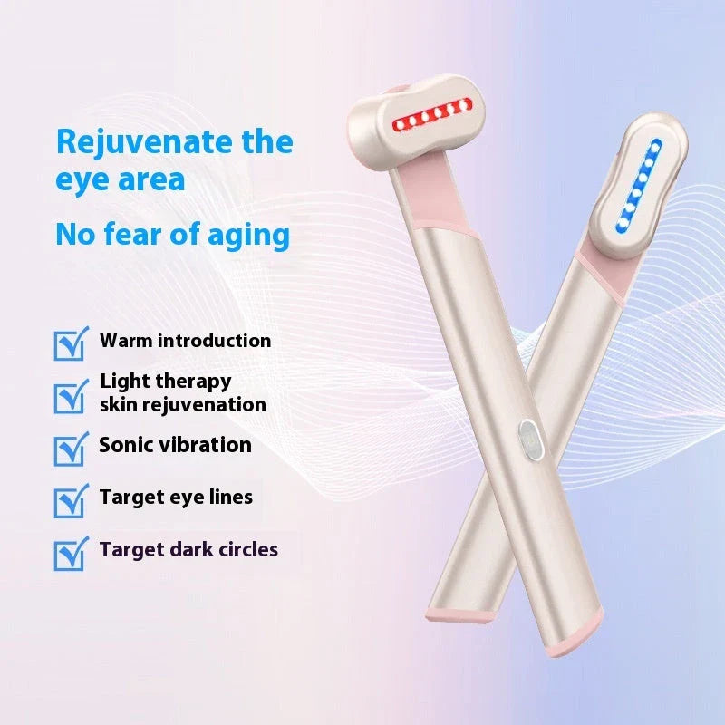 4-in-1 Electric Eye Massager with Microcurrent, Red Light Therapy, Facial Massage, and Therapeutic Warmth for Radiant, Youthful-Looking Skin