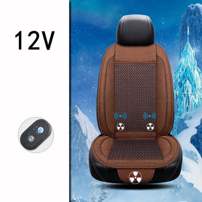 Car ventilation seat cushion with massage function in black colour measuring 60 x 60 cm