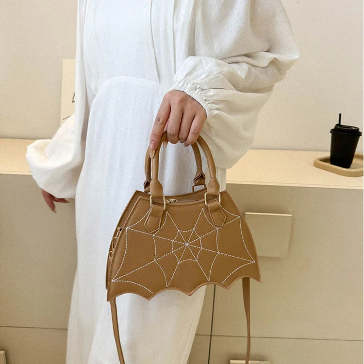 Stylish spider web design shoulder bag in various colours for Halloween fashion