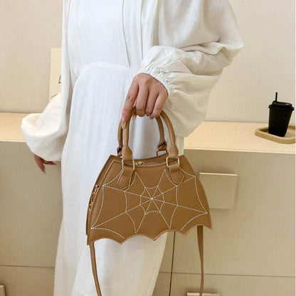 Stylish spider web design shoulder bag in various colours for Halloween fashion