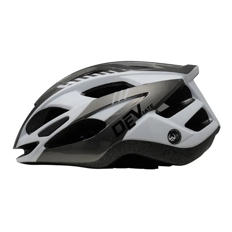 Adult plus size L cycling helmet in a choice of colours including fluorescent yellow, showing artistic graphics and breathable vents.