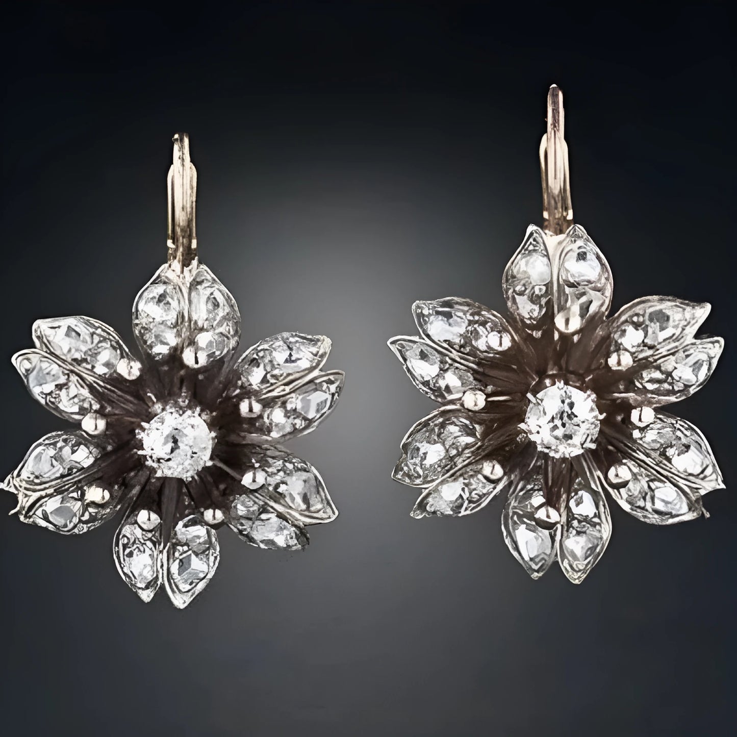 Silver retro-style female earrings with electroplated finish suitable for office and everyday wear