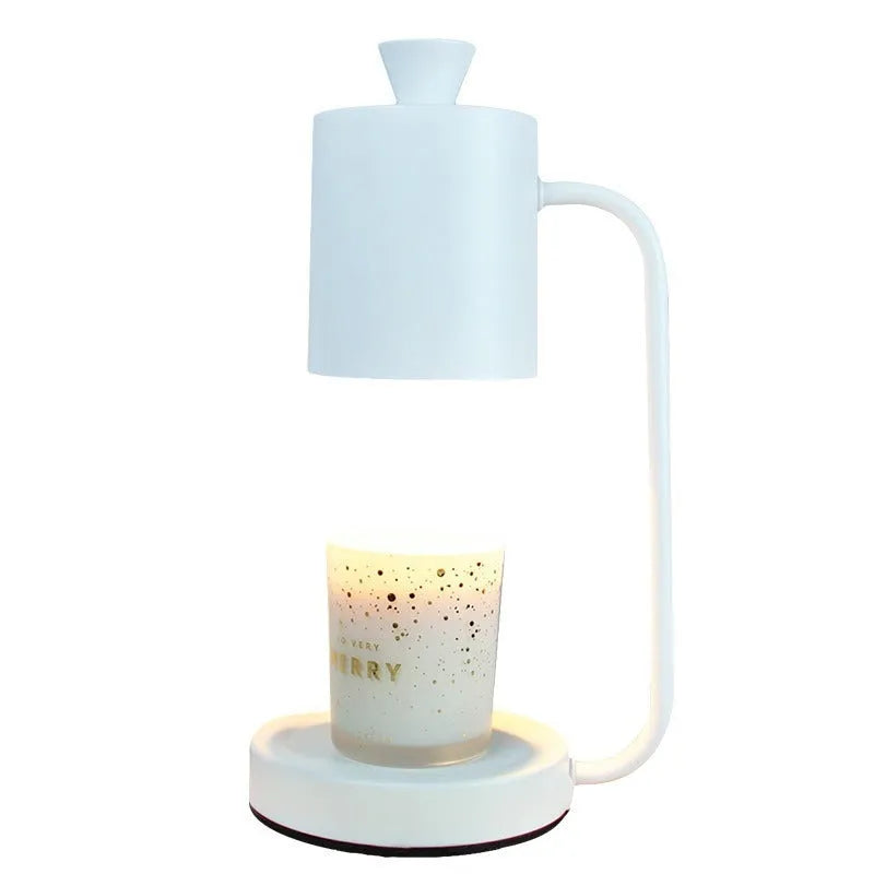 European style aromatherapy wax melting lamp with dimmer switch in white or yellow colour