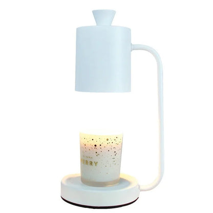 European style aromatherapy wax melting lamp with dimmer switch in white or yellow colour