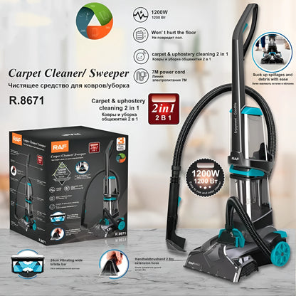 R8671 coloured two-in-one mechanical floor cleaner with mopping and washing functions