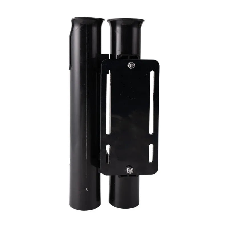 Motorcycle fishing rod rack with carbon material and double-layer plastic fishing rod frame