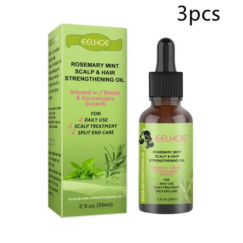 59ml rosemary mint hair growth fluid bottle with natural plant extract formula for scalp massage treatment