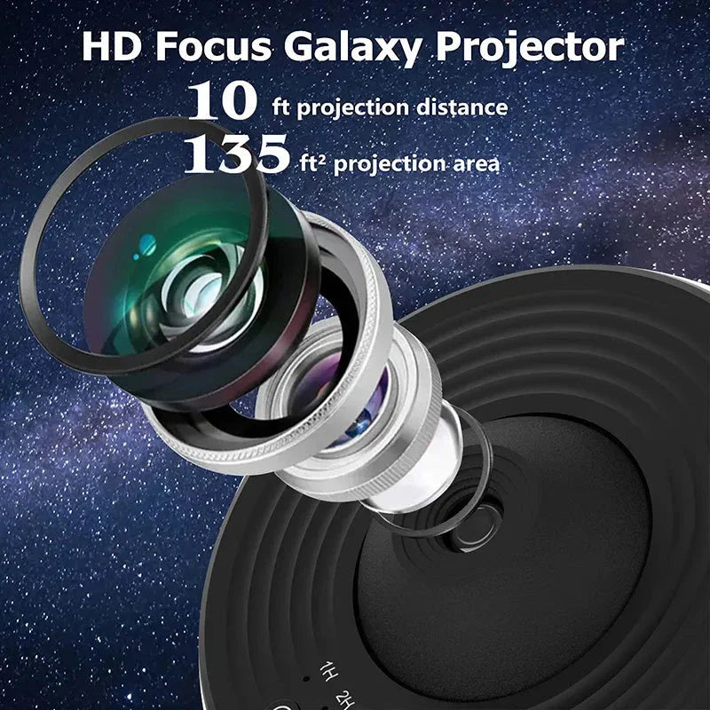 Premium Galaxy Projector Lamp with 12 Celestial Display Scenarios, Adjustable Lighting, and Compact Design for Home Decor