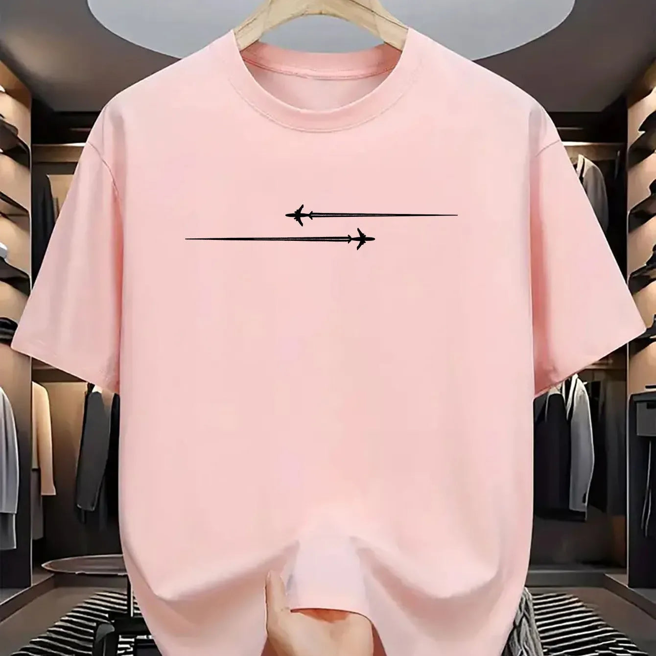 Men's loose fit cotton blend t-shirt with cartoon printed pattern in multiple colour options