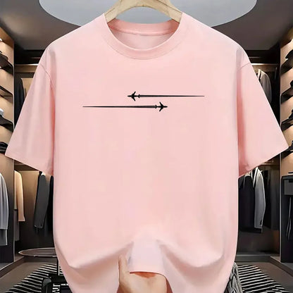 Men's loose fit cotton blend t-shirt with cartoon printed pattern in multiple colour options