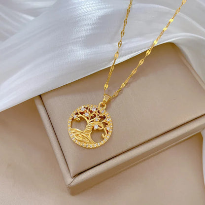 Gold-plated adjustable cross necklace with mother pearl pendant and rhinestone zircon details on 41-50cm chain