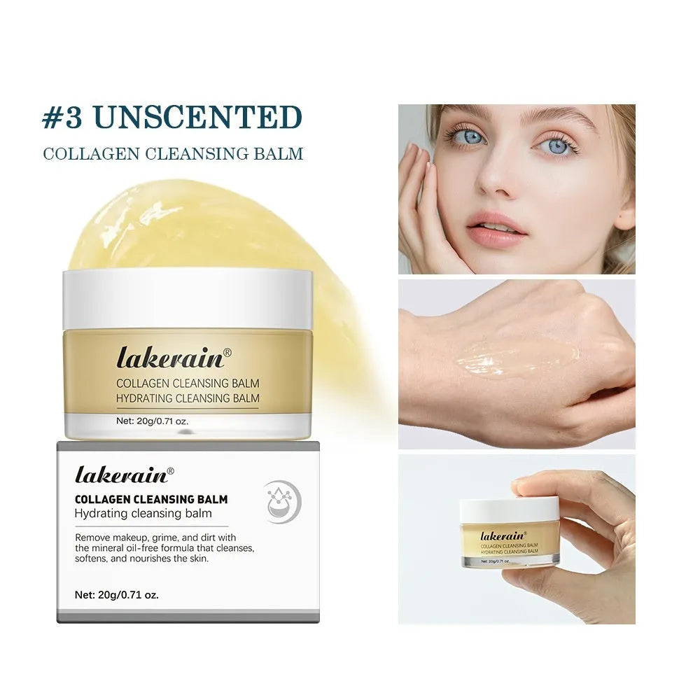 Makeup remover cleansing cream in 20g container, options shown for Original, Rose and Fragrance-Free variants.