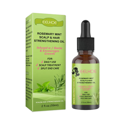 59ml rosemary mint hair growth fluid bottle with natural plant extract formula for scalp massage treatment