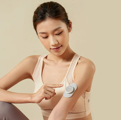 Portable cordless neck massager with low-frequency pulse technology for personalized muscle tension relief and stress management