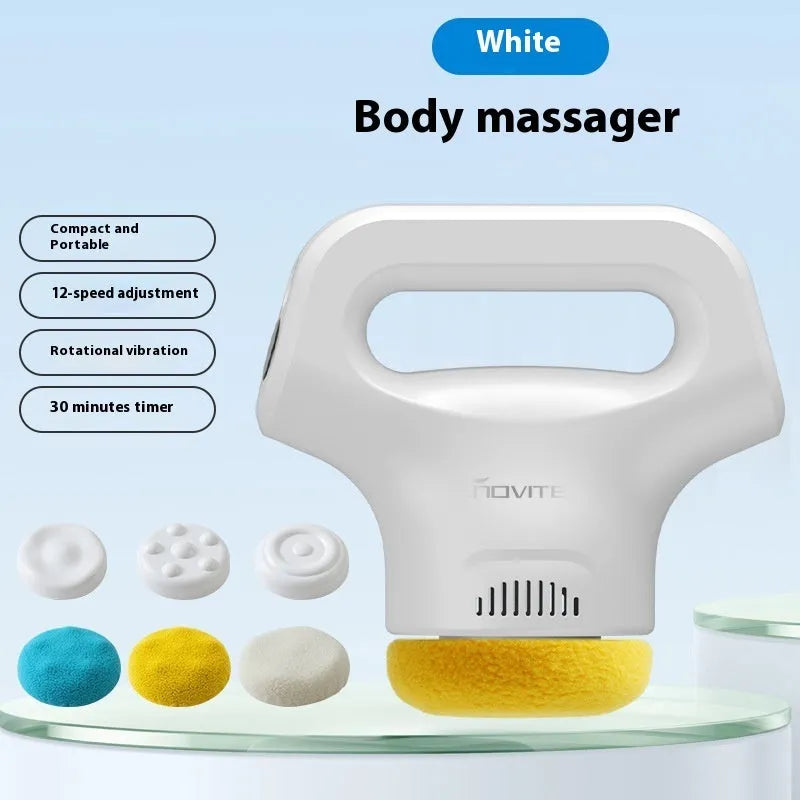 Portable white body slimming massage instrument with Type-C charging cable