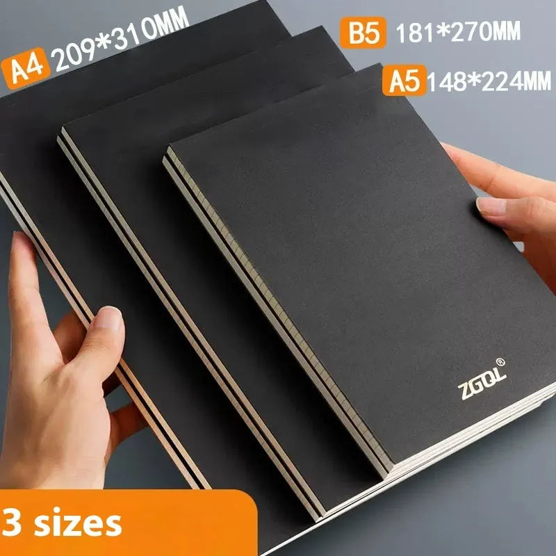 A5 and B5 tearable writing pads with blank, grid, and lined 80-sheet options.