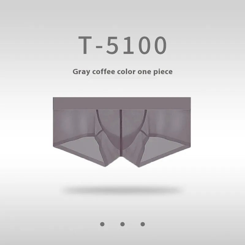 Men's ice silk seamless low waist underwear in multiple colours with ultra-thin quick drying fabric