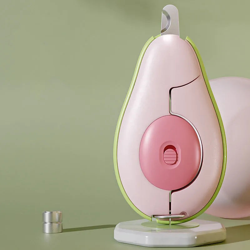 Professional LED pet nail clipper for small dogs and cats in green, pink, and white colours.